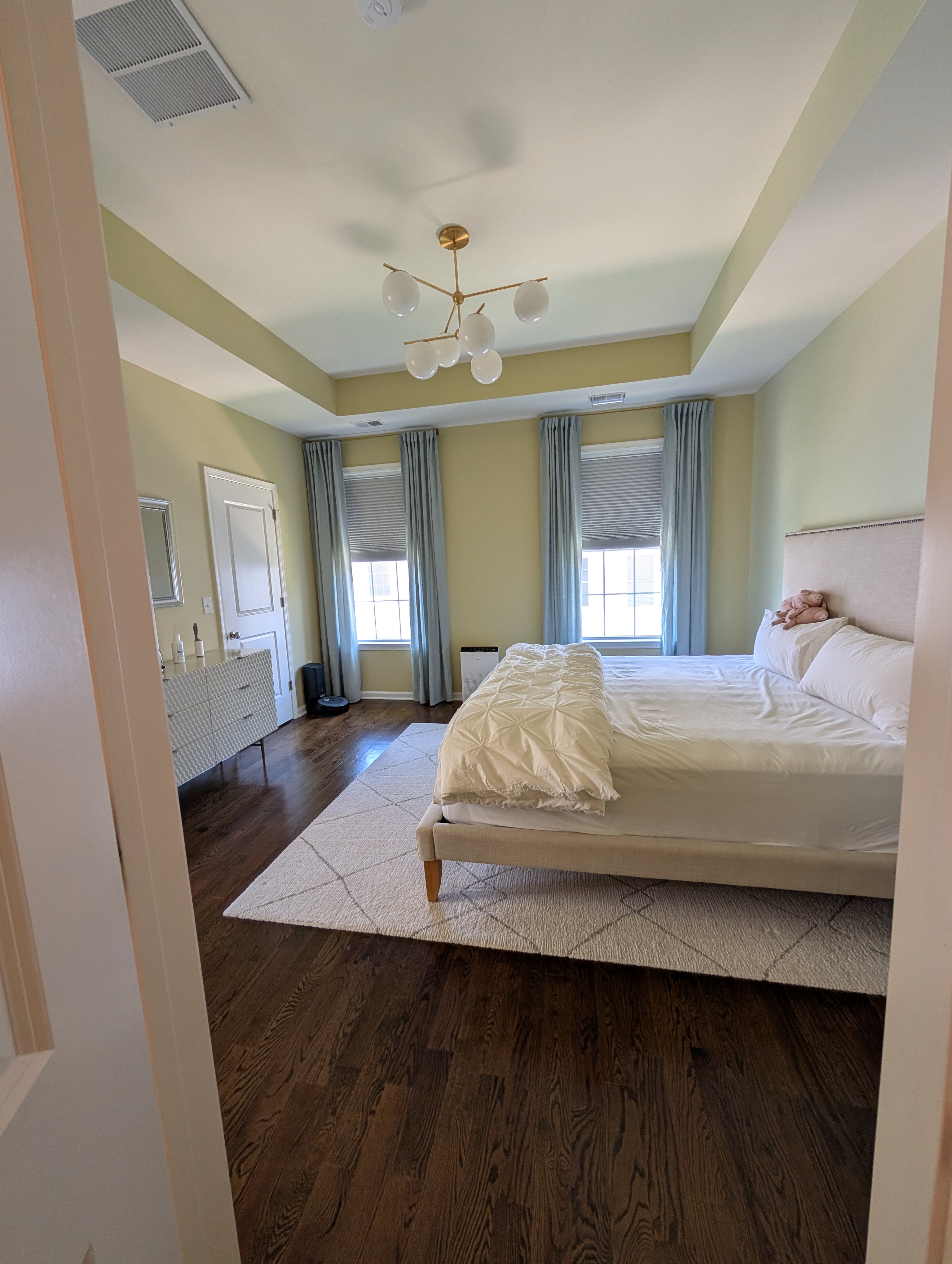 Primary bedroom from doorway